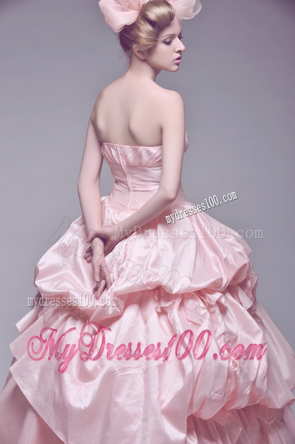 Perfect Hand Made Flowers Wedding Dresses with Brush Train
