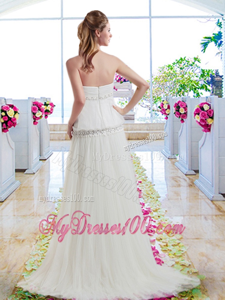 Simple Empire Wedding Gowns with Appliques