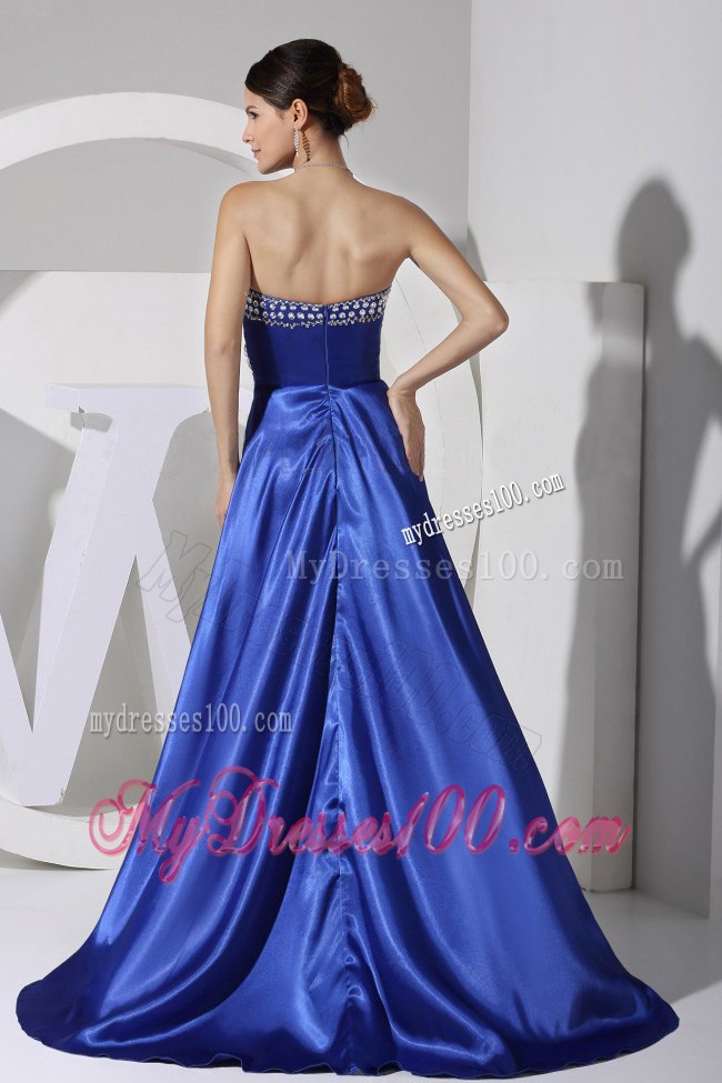 Beading Decorated Sweetheart Neckline High-low 2013 Prom Dress