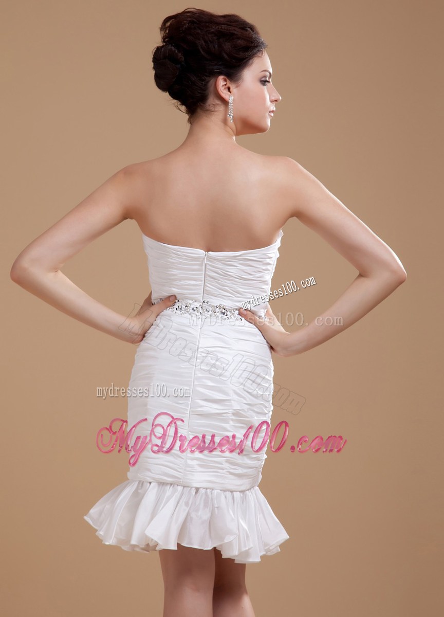 2013 Strapless Mini-length Nightclub Dress With Beaded Column
