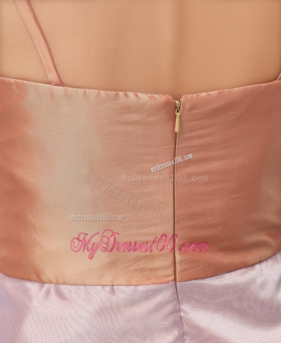 Ruffled Layers A-Line Straps Short Prom Dress in Pink