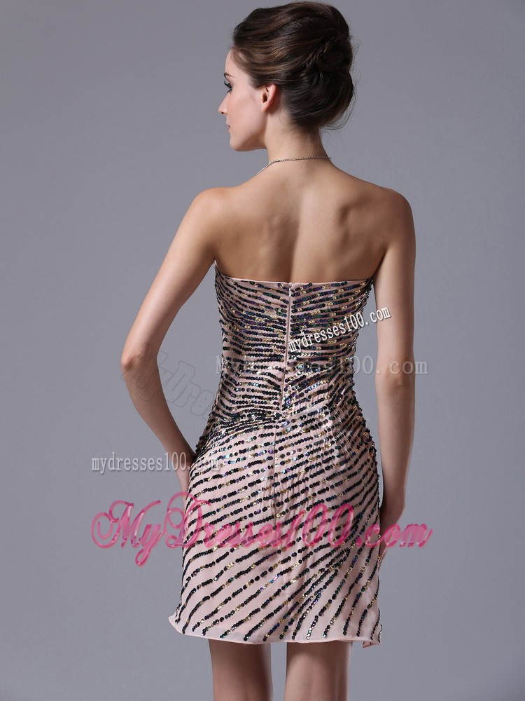 Sequins Sweetheart Column Mini-length Nightclub Dress for 2013