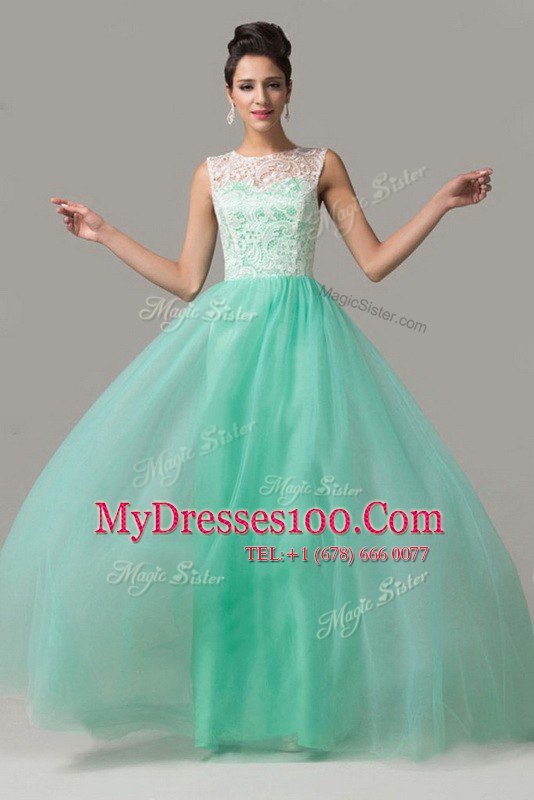 Scoop Sleeveless Lace Criss Cross Homecoming Dress