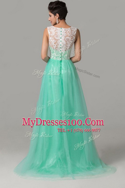 Scoop Sleeveless Lace Criss Cross Homecoming Dress