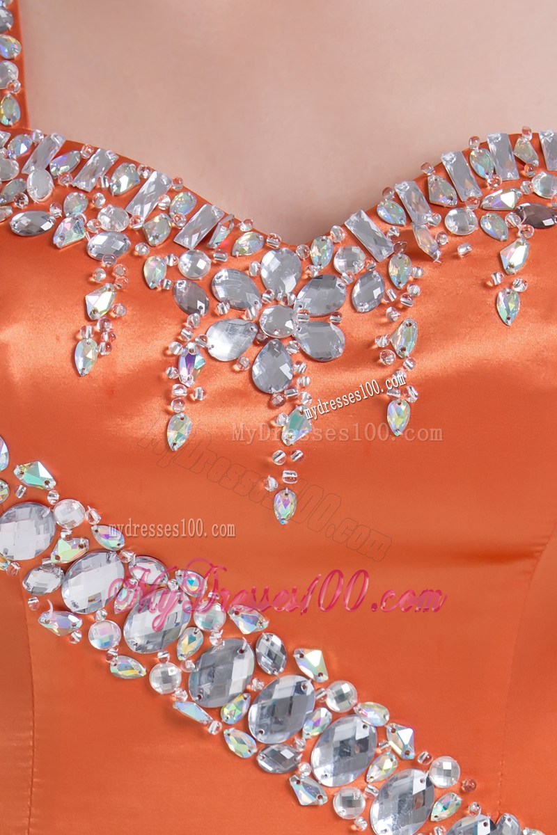 Beaded Decorate Shoulder Exclusive Long Empire Prom Dress