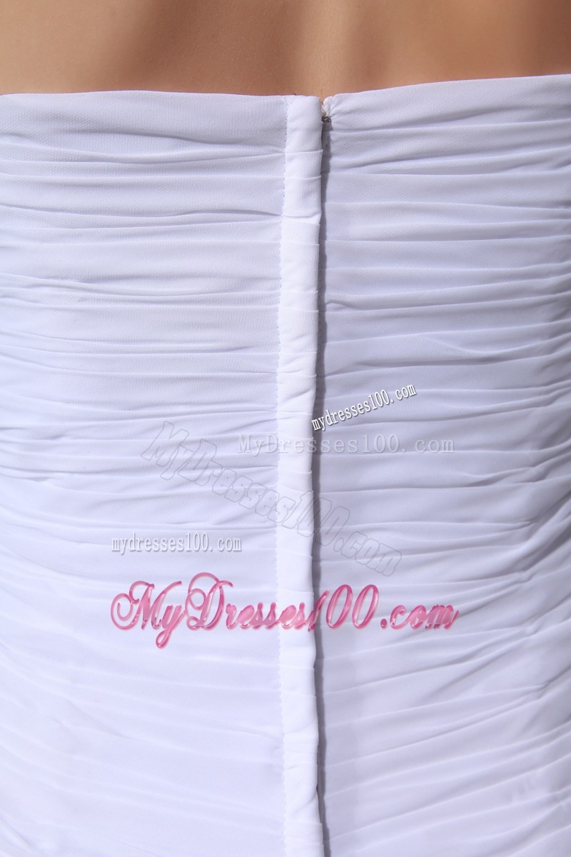 Beading White Sweetheart Mermaid Brush Train 2013 Beautiful Prom Dress