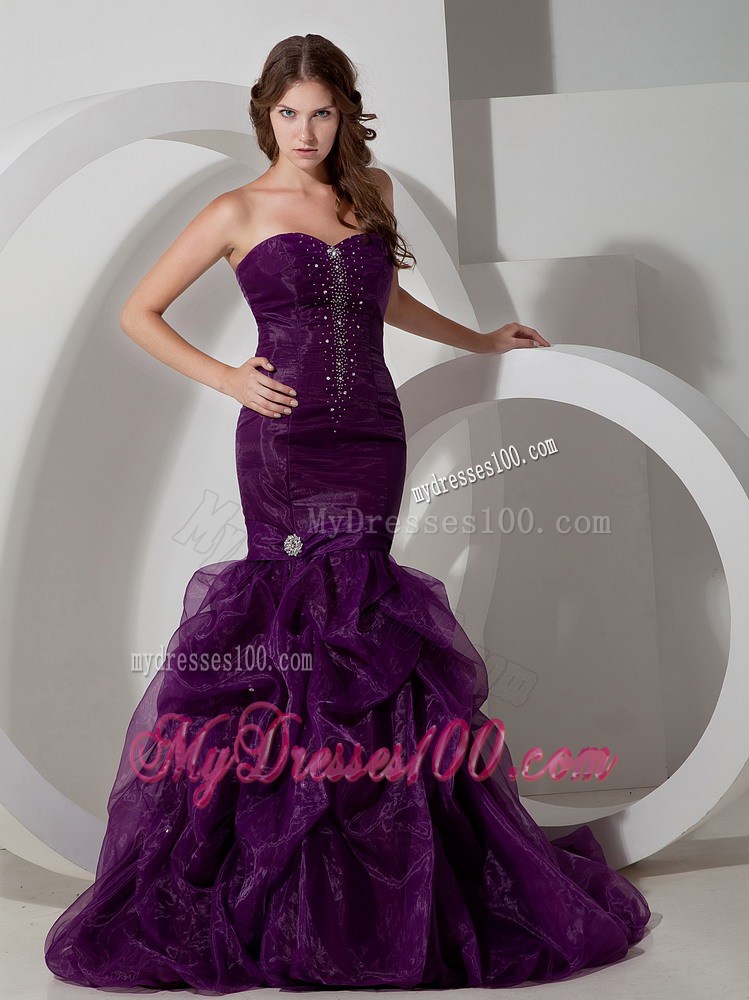 Customize Trumpet Style Pageant Dress Sweetheart Beaded