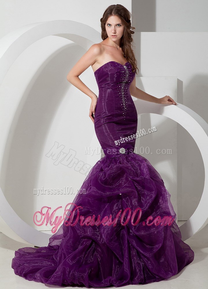 Customize Trumpet Style Pageant Dress Sweetheart Beaded