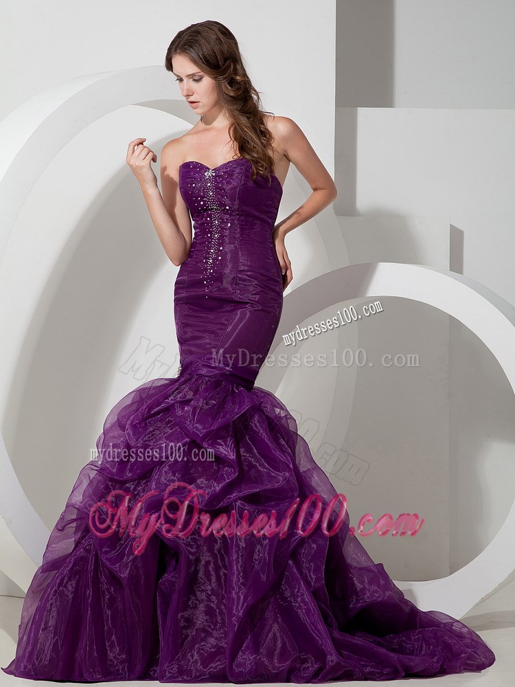 Customize Trumpet Style Pageant Dress Sweetheart Beaded