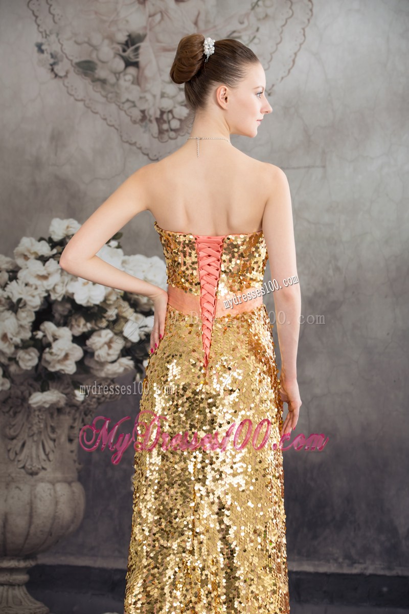 Hand Made Flowers Sequins Strapless Prom / Evening Dress
