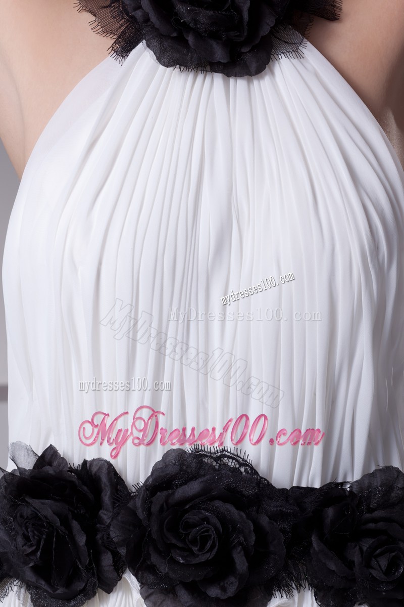 Mermaid Halter Top Hand Made Flowers Celebrity Dresses for 2013