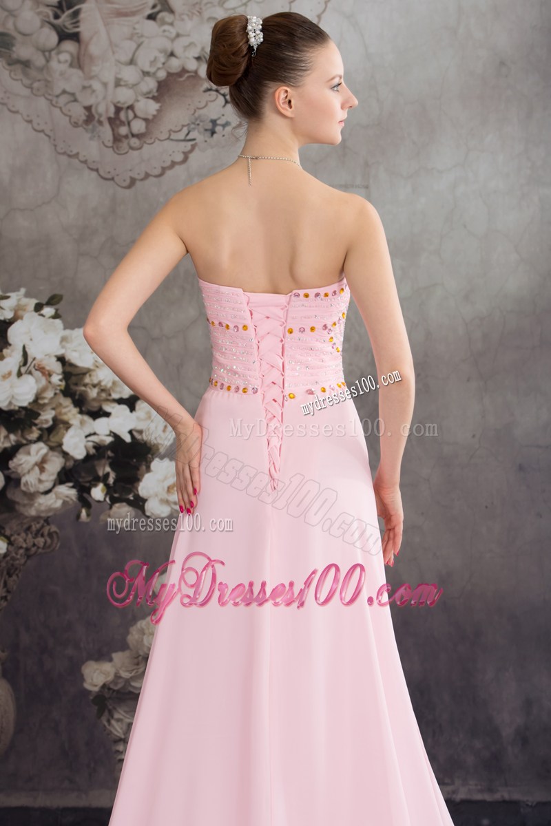 Sweetheart Empire Court Train Prom Dress