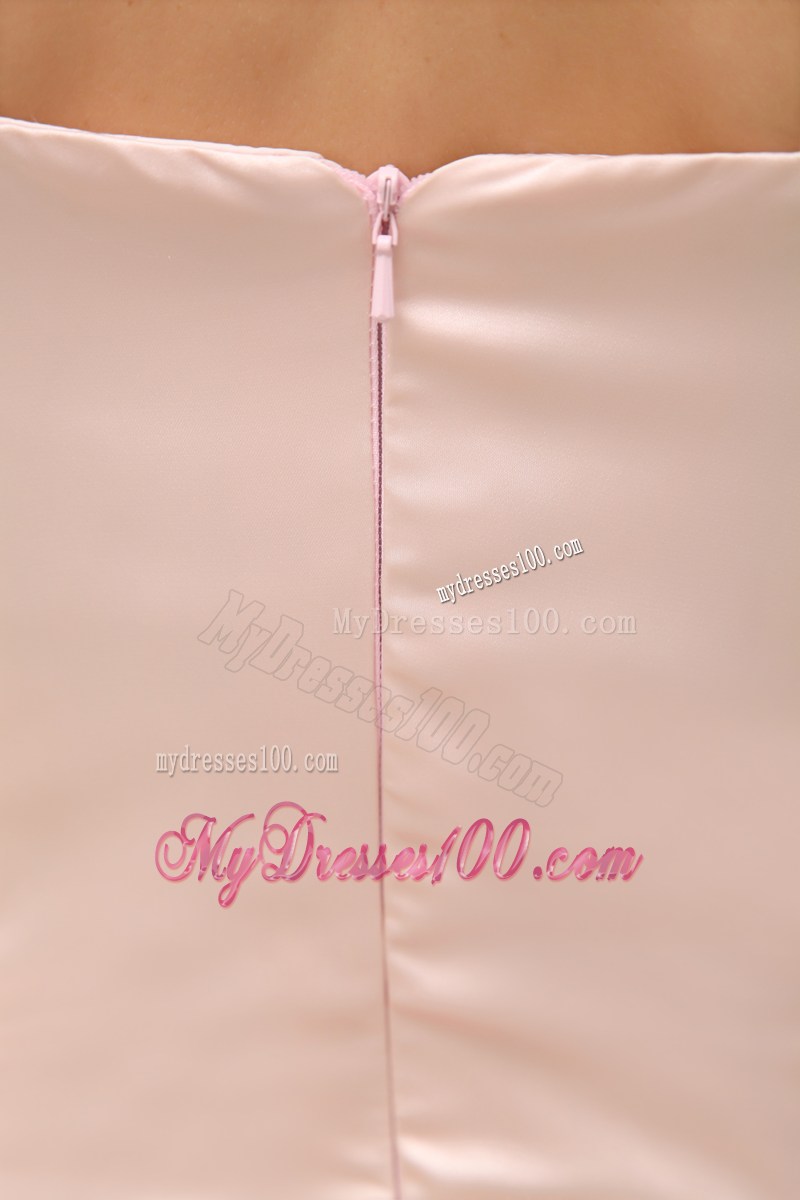 Beading High Slit Straps Brush Train Prom Dress