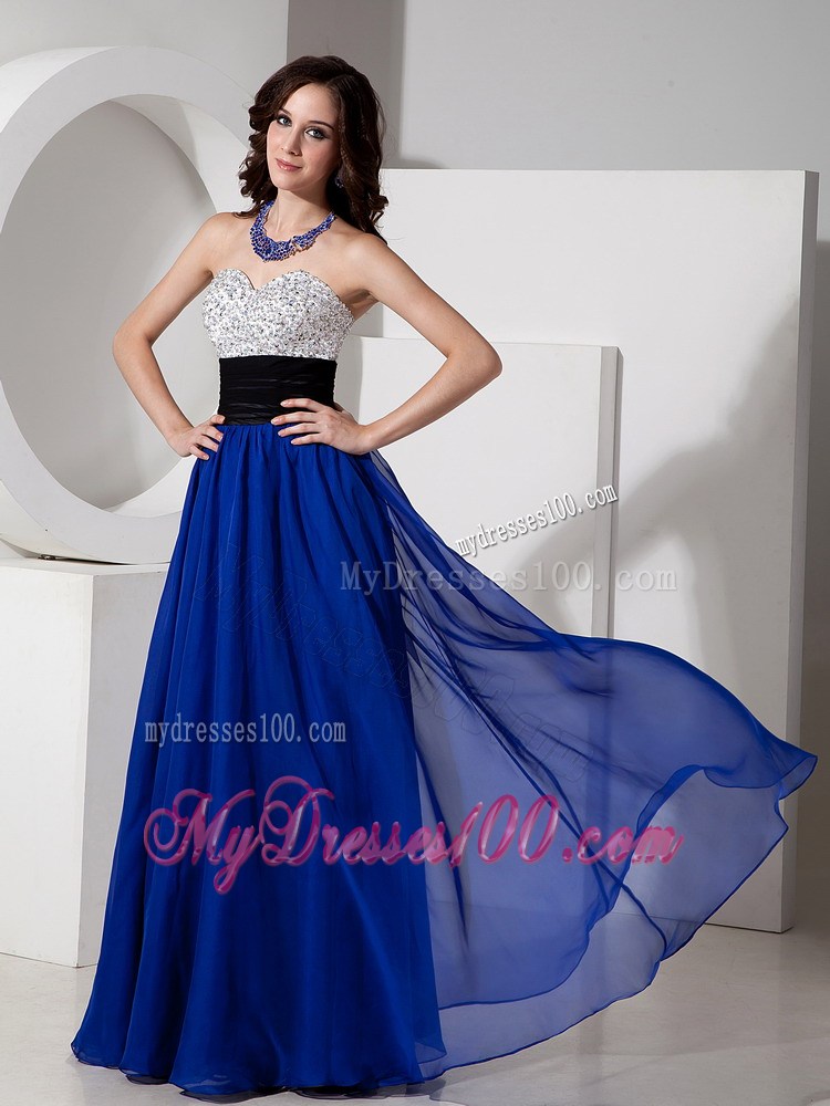 Remarkable Royal Blue Empire Sweetheart Pageant Dresses with Beading