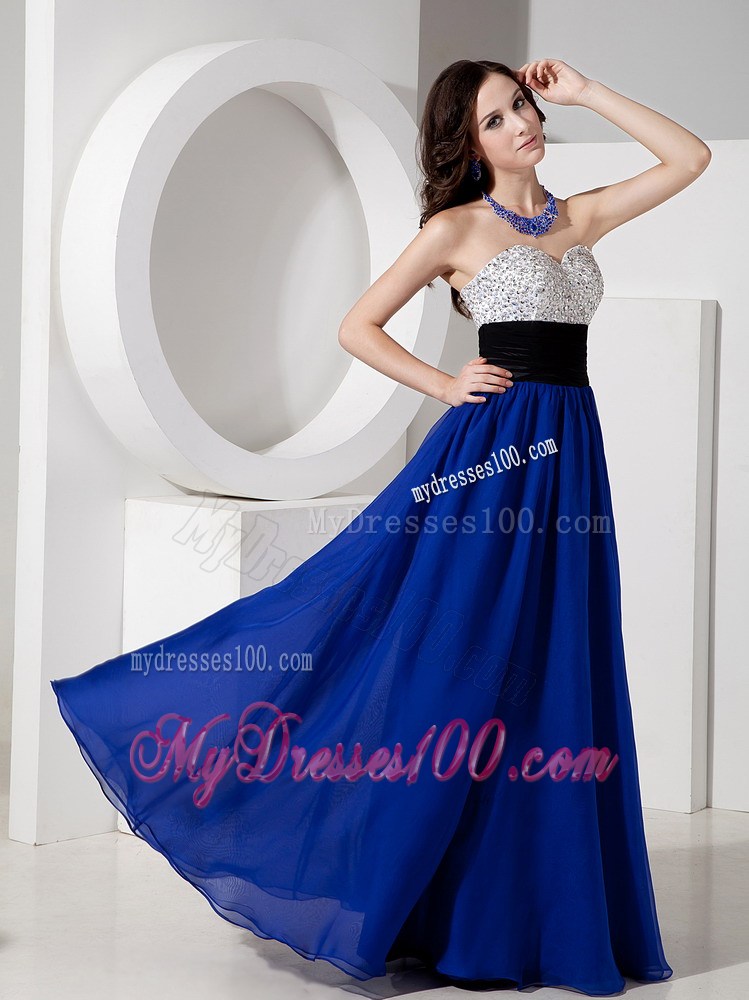 Remarkable Royal Blue Empire Sweetheart Pageant Dresses with Beading