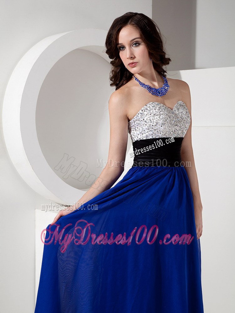 Remarkable Royal Blue Empire Sweetheart Pageant Dresses with Beading