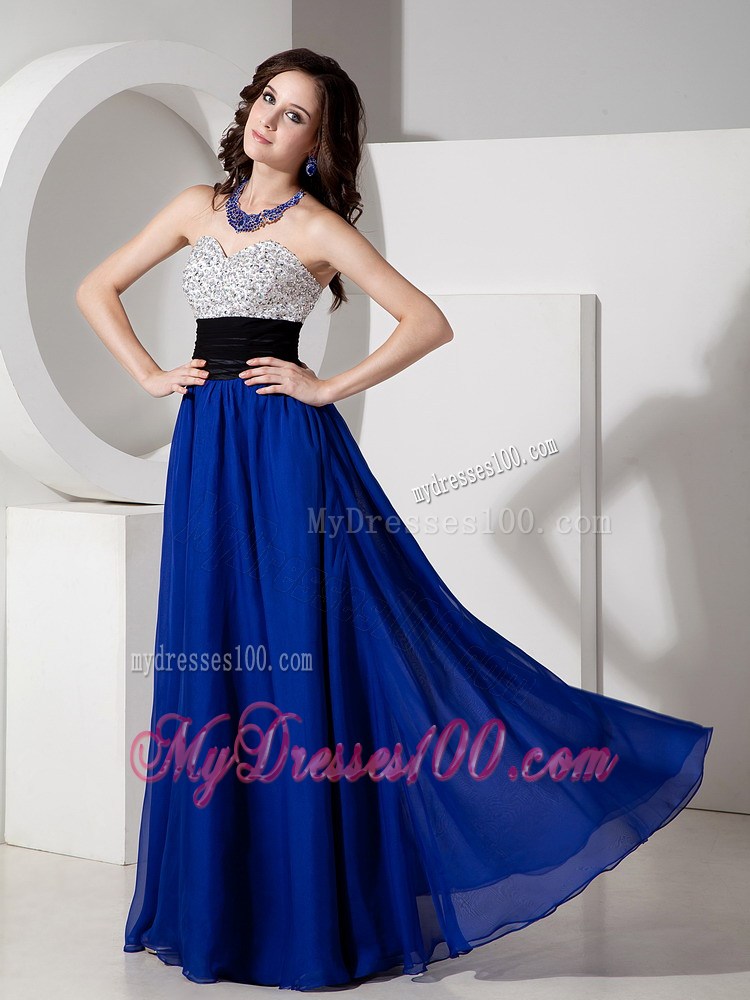 Remarkable Royal Blue Empire Sweetheart Pageant Dresses with Beading