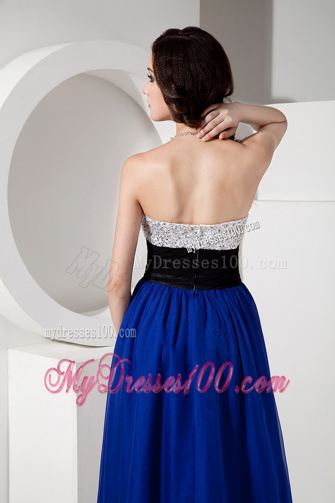 Remarkable Royal Blue Empire Sweetheart Pageant Dresses with Beading