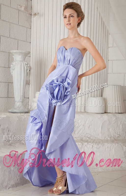 Lilac Mermaid Sweetheart Asymmetrical Pageant Dresses with Ruching