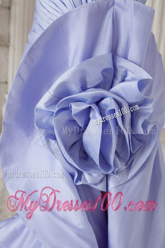 Lilac Mermaid Sweetheart Asymmetrical Pageant Dresses with Ruching