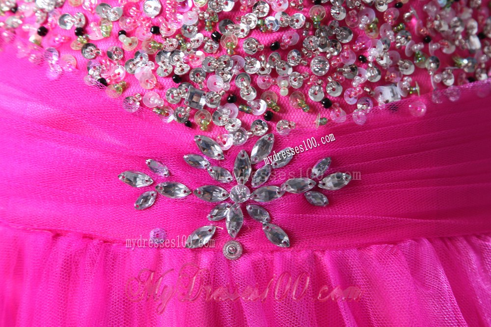 Fuchsia Sweetheart 2013 Perfect Pageant Dresses with Beading