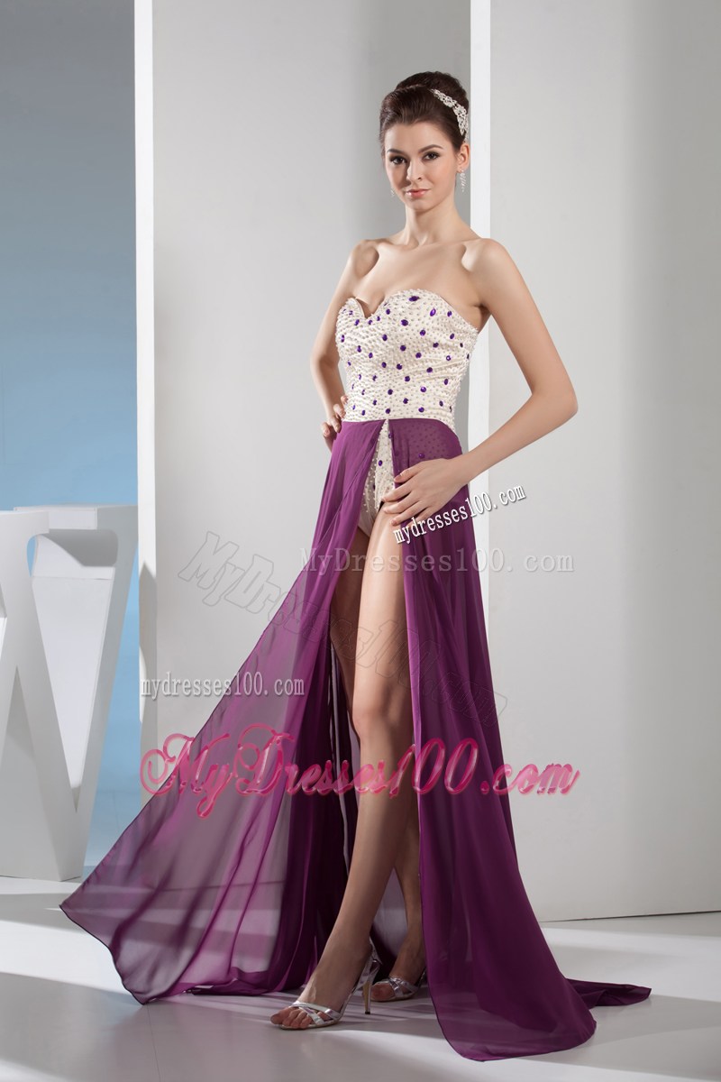 2013 Pretty Column Sweetheart Long Pageant Dresses in Purple