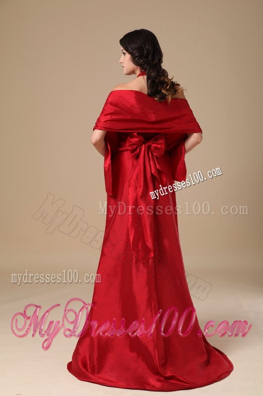 Wine Red Halter Celebrity Dresses with Ruching for Girl in Party