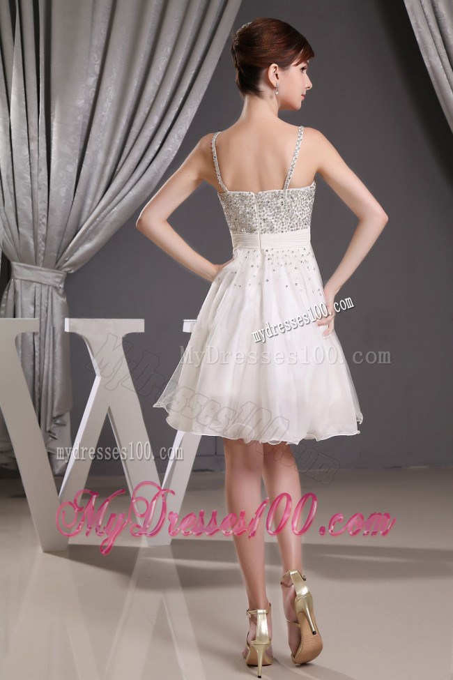 Cheap Princess Beaded Decorate Straps and Bust For Short Party Dress