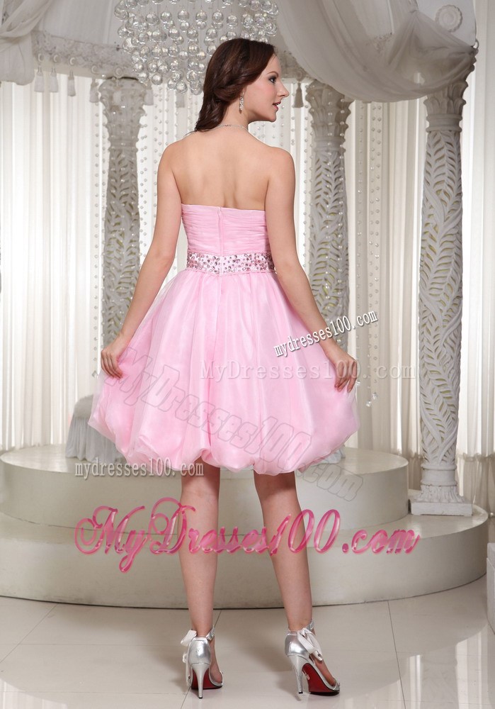 2013 Pretty Baby Pink Party Dresses With Beaded Decorate