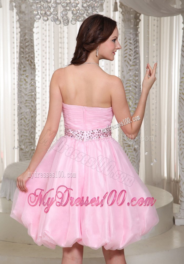 2013 Pretty Baby Pink Party Dresses With Beaded Decorate