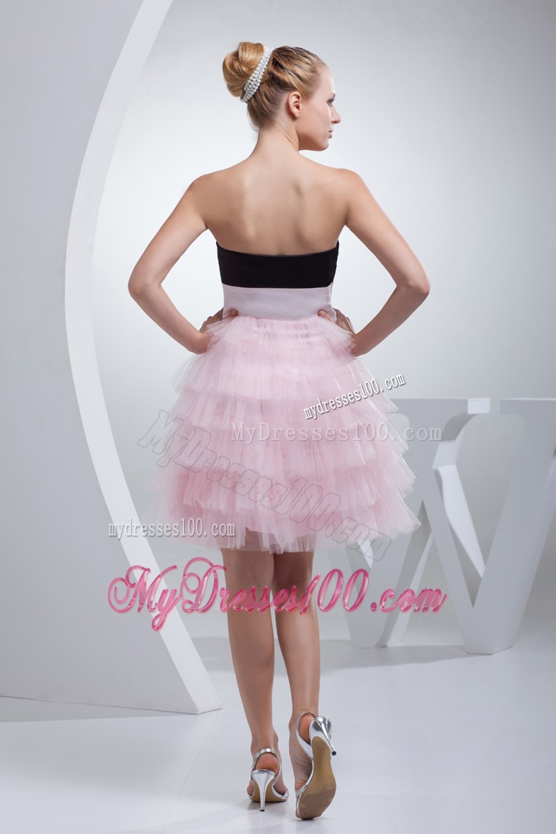 Beading and Ruffled Layers Sweetheart Mini-length Prom Dress
