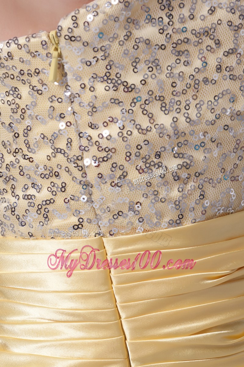 2013 Lovely Yellow Sweetheart Knee-length Beading Party Dresses