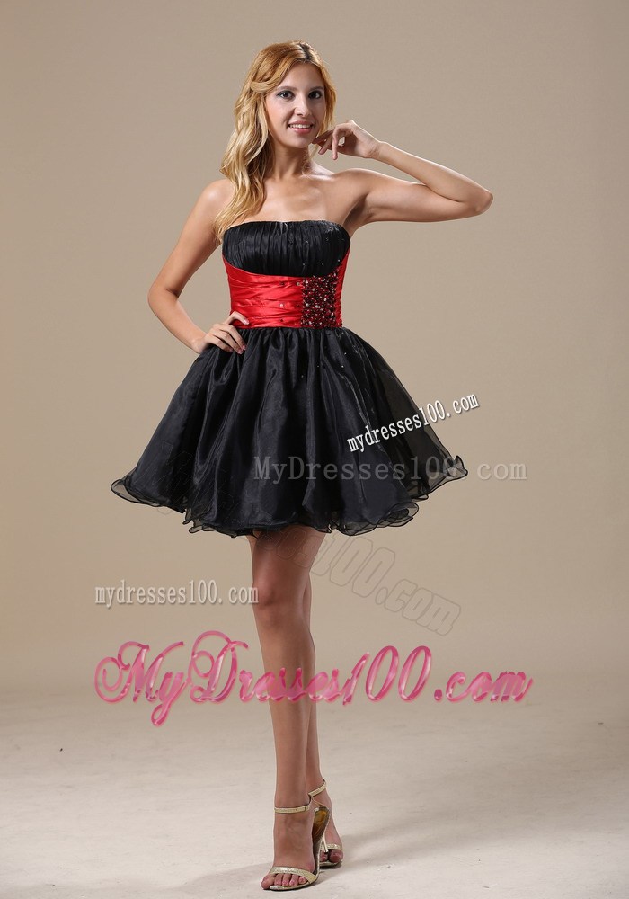 Montana Princess Mini-length Beaded Black and Red 2013 Party Dresses