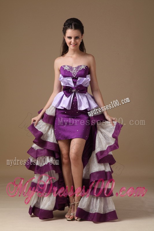2013 Multi-Color Sweetheart High-low Party Dresses With Beaded