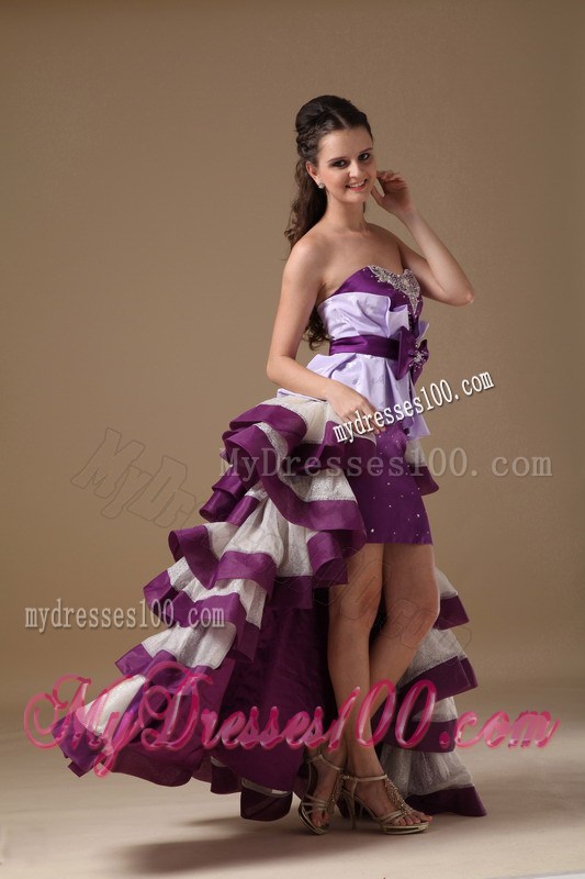 2013 Multi-Color Sweetheart High-low Party Dresses With Beaded