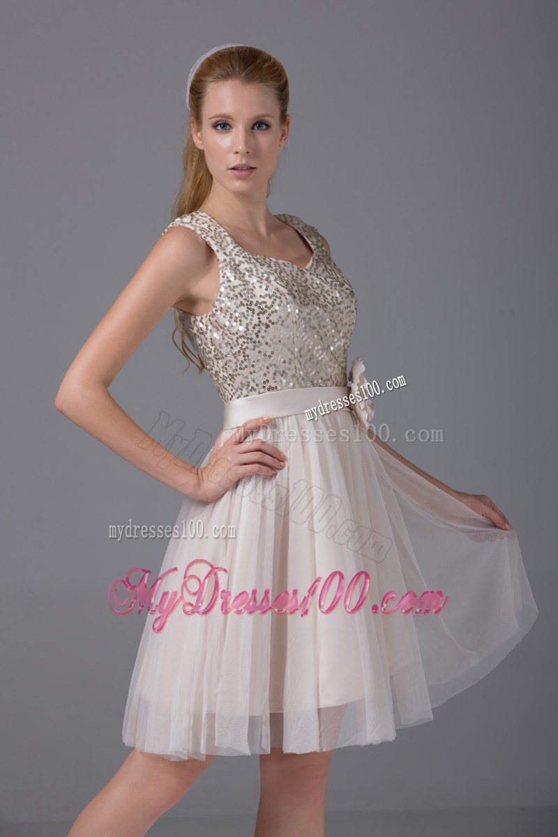2013 Summer Beautiful Princess Square Sash Sequins Party Dresses