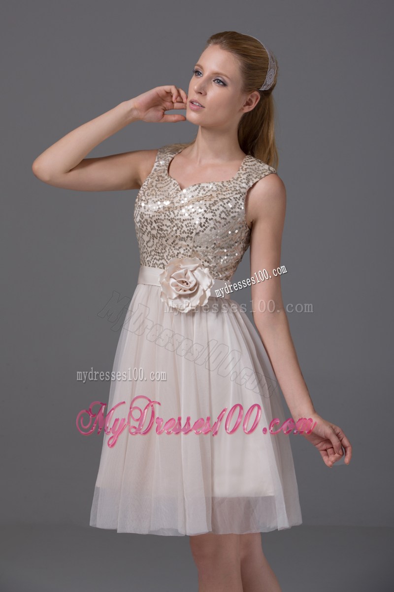 2013 Summer Beautiful Princess Square Sash Sequins Party Dresses