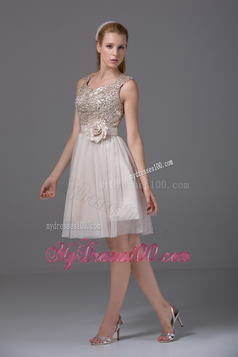 2013 Summer Beautiful Princess Square Sash Sequins Party Dresses