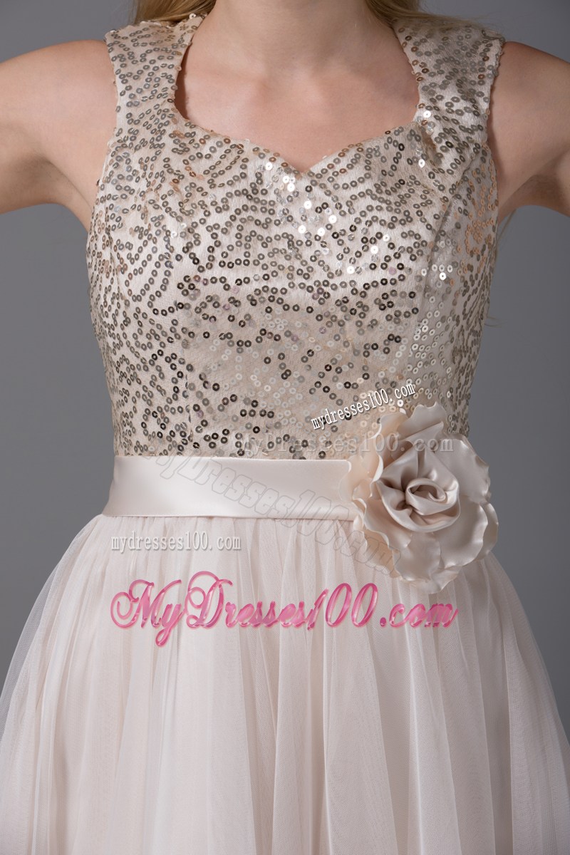 2013 Summer Beautiful Princess Square Sash Sequins Party Dresses