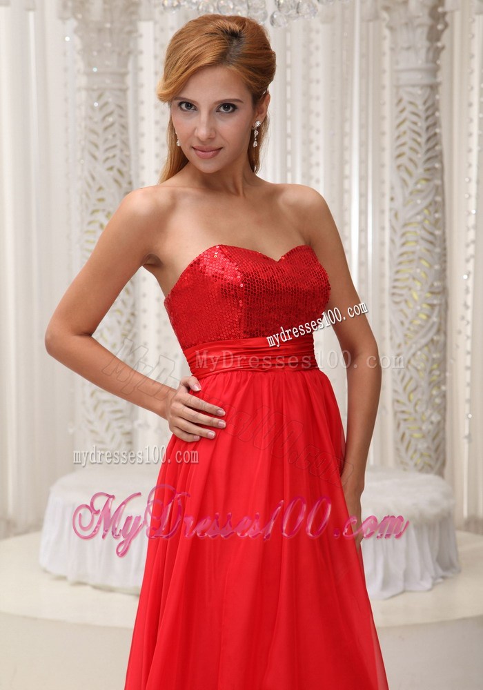 Sequined Sweetheart Red and Floor-length Party Dresses For 2013