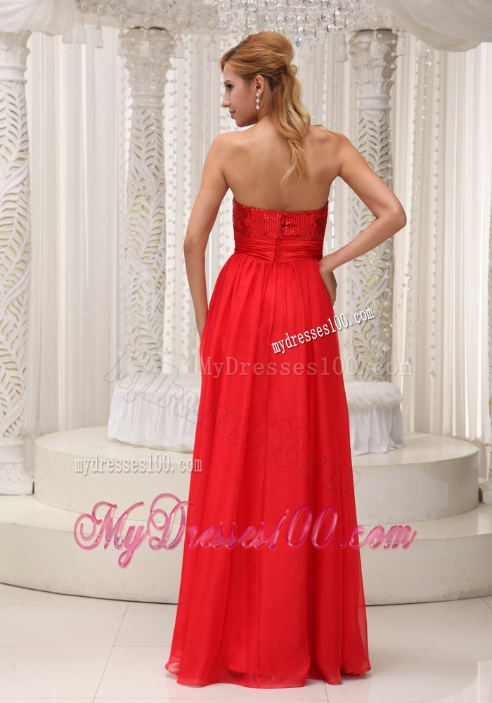 Sequined Sweetheart Red and Floor-length Party Dresses For 2013