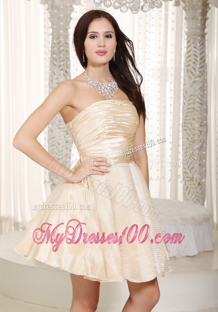 Affordable Strapless Mini-length Ruching 2013 Party Dresses