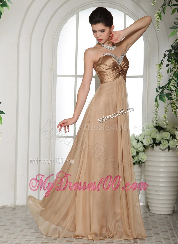Champagne Sweetheart Ruched Ruched 2013 Party Dress With Red