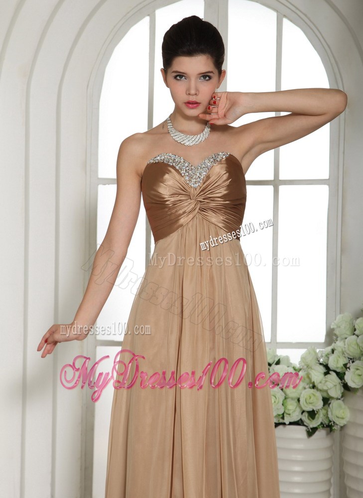 Champagne Sweetheart Ruched Ruched 2013 Party Dress With Red