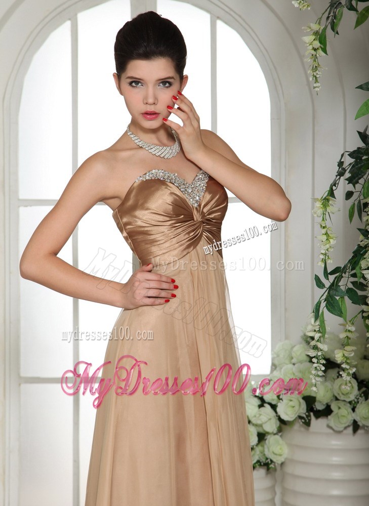 Champagne Sweetheart Ruched Ruched 2013 Party Dress With Red