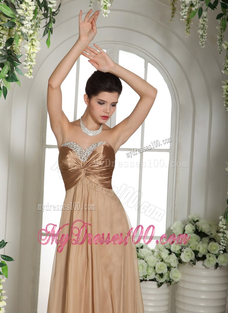 Champagne Sweetheart Ruched Ruched 2013 Party Dress With Red