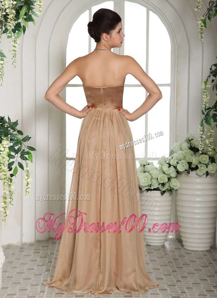 Champagne Sweetheart Ruched Ruched 2013 Party Dress With Red