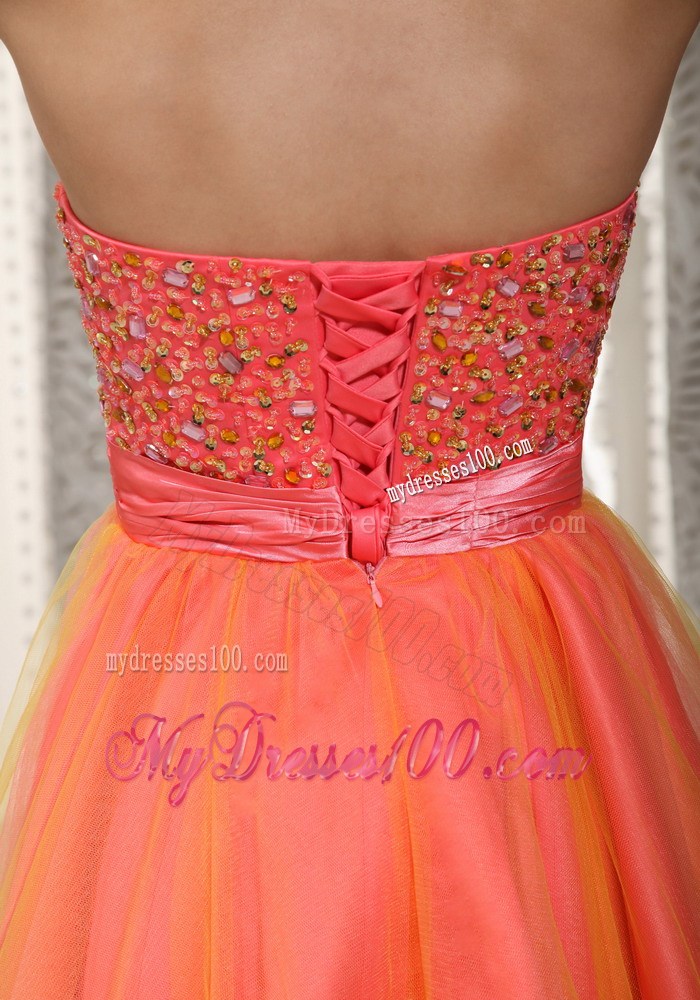 Beautiful Colorful Princess Sweetheart Beading Short Party Dresses