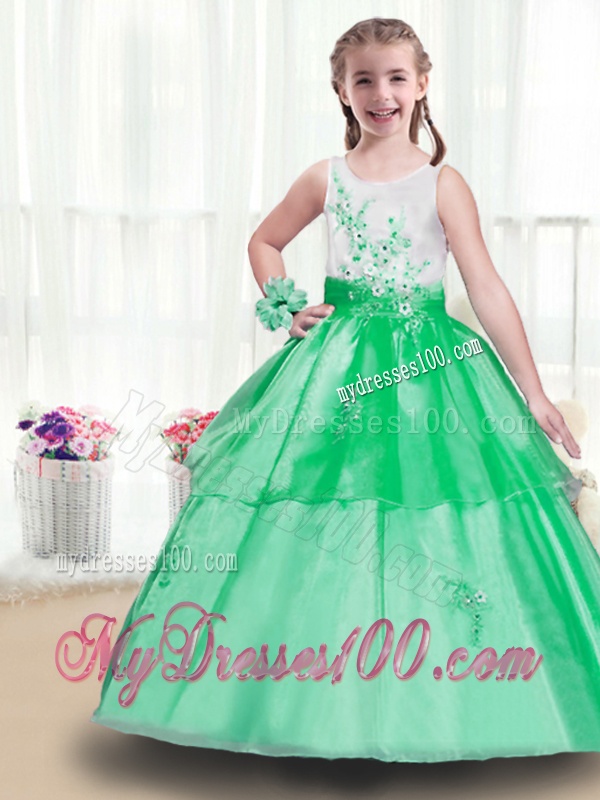 Beautiful Multi Color Party Girl Dress with Appliques