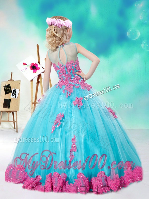 Cheap Scoop Multi Color Party Girl Dress with Appliques
